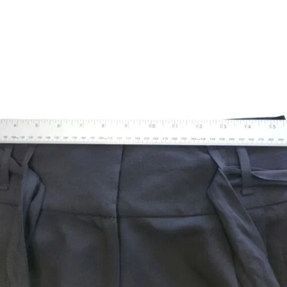 ANTHROPOLOGIE Leifsdottir Wide Leg High Rise pleated cuffed Pants Size 10 Black